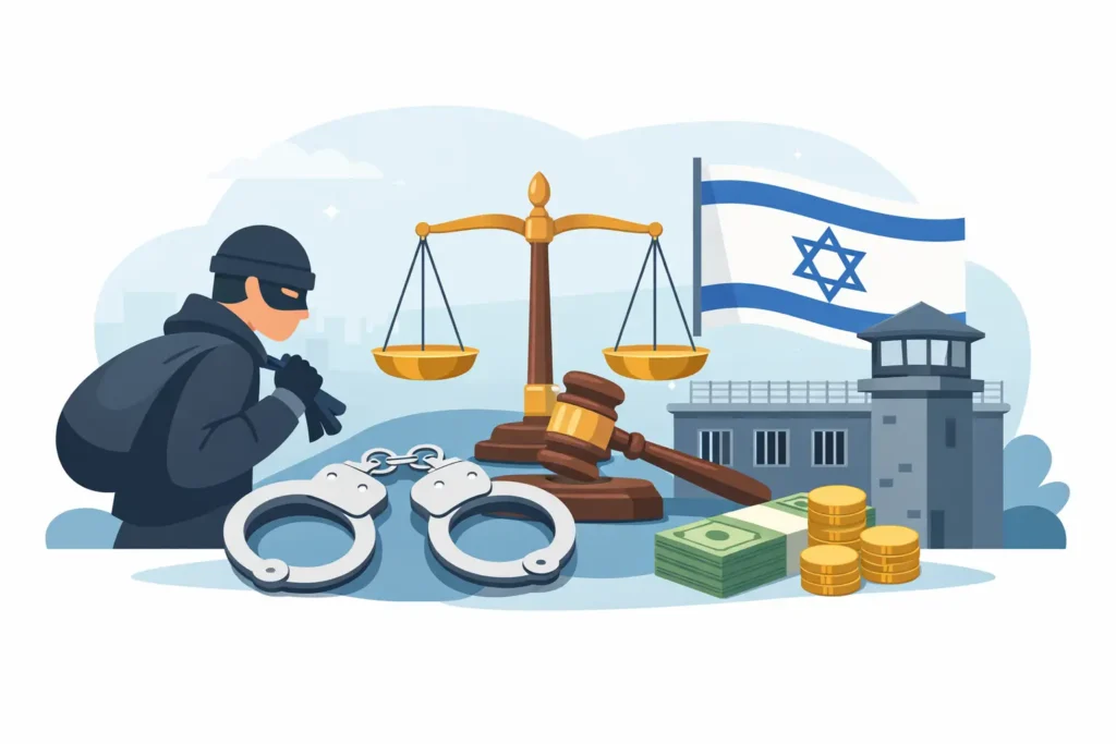 מה העונש על גניבה בישראל